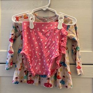 Posh Peanut Adalyn Bummie Set 12-18 M ballet